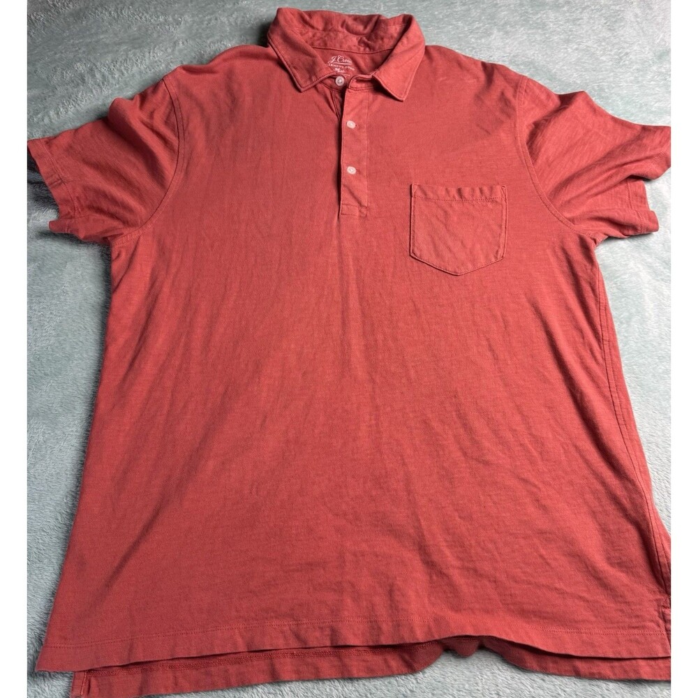 J.CREW Garment Dyed  XL Slub Cotton Yarns Polo Shirt Men’s